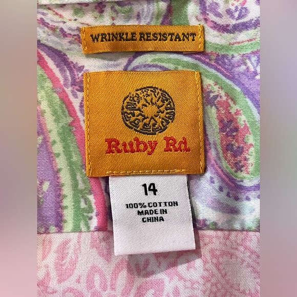 Ruby Rd. Classic Fit and Wrinkle Resistant Women’s shirt, Pink, Size 14 - Picture 4 of 8